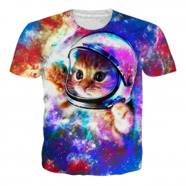 Astronaut Cat Funny T-Shirt