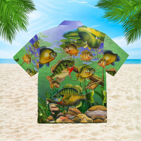 Bluegill Fishing Hawaiian Shirt