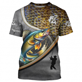 Walleye Fishing Freshwater Fish Personalized Fishing Tournament Shirts Tshirt